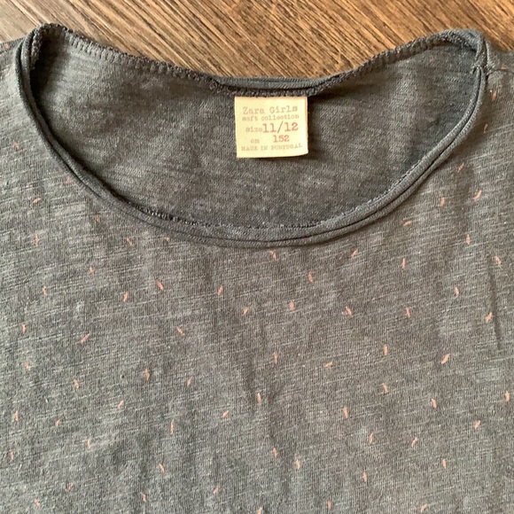 Zara girls gray long sleeve tunic size 11/12 - Picture 2 of 3